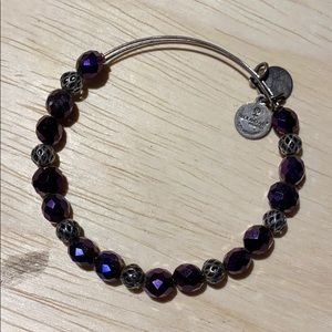 Purple beaded bangle